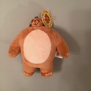 PIP brown bear plush with clip (6.75”)